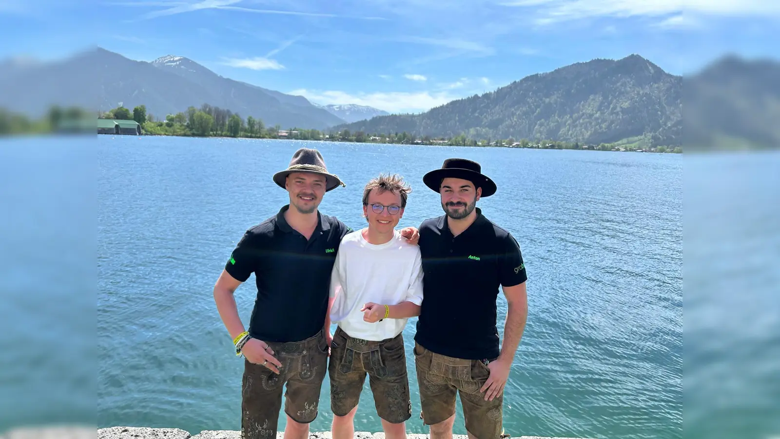 Lukas Spiesl, Lukas Gimpl und Felix Göldner (von links) am Tegernsee. (Bild: HKV Köfering)