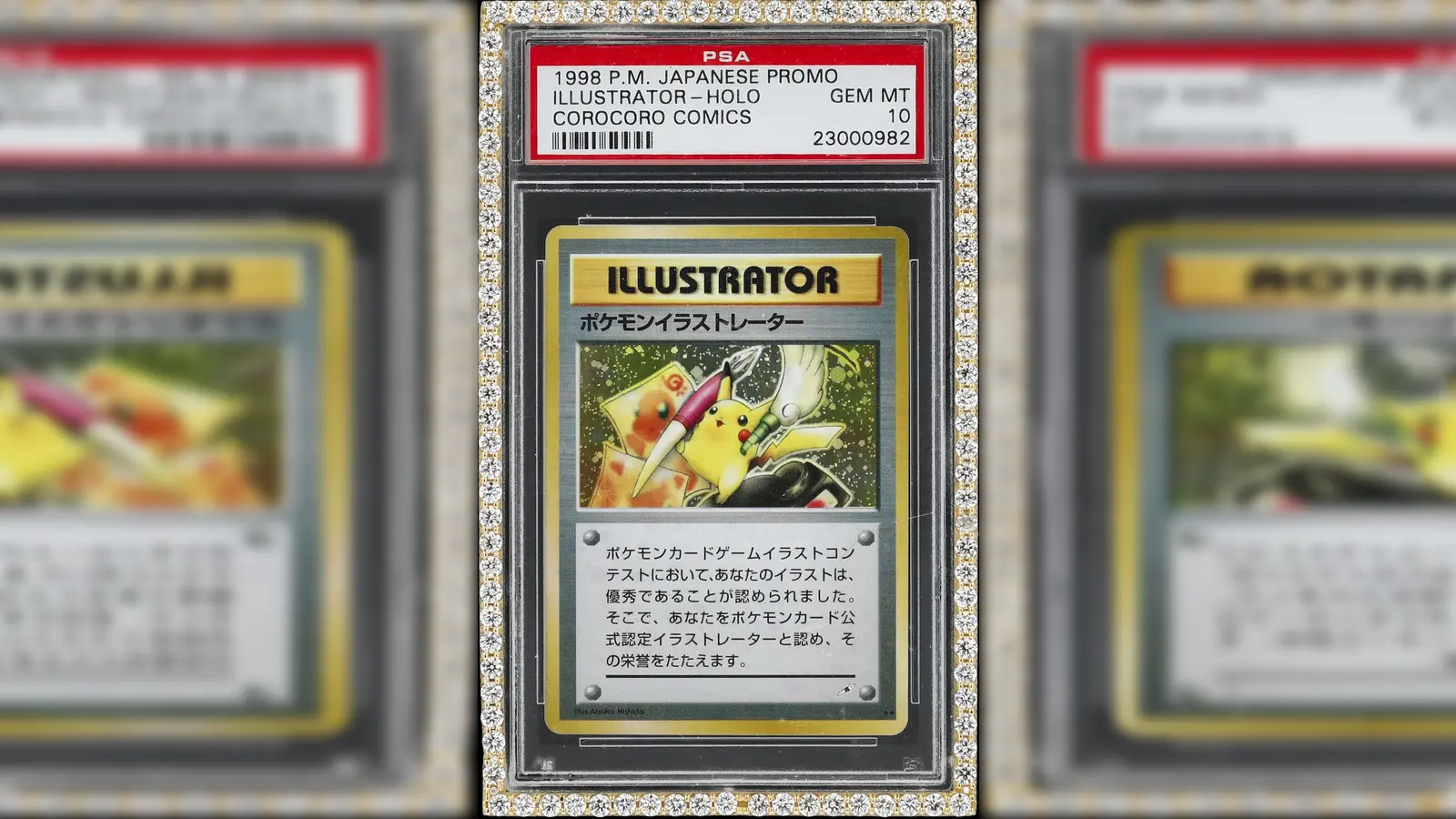 Der Youtuber und Wrestler Logan Paul ließ die Karte versteigern.  (Bild: -/Auktionshaus Goldin/dpa)