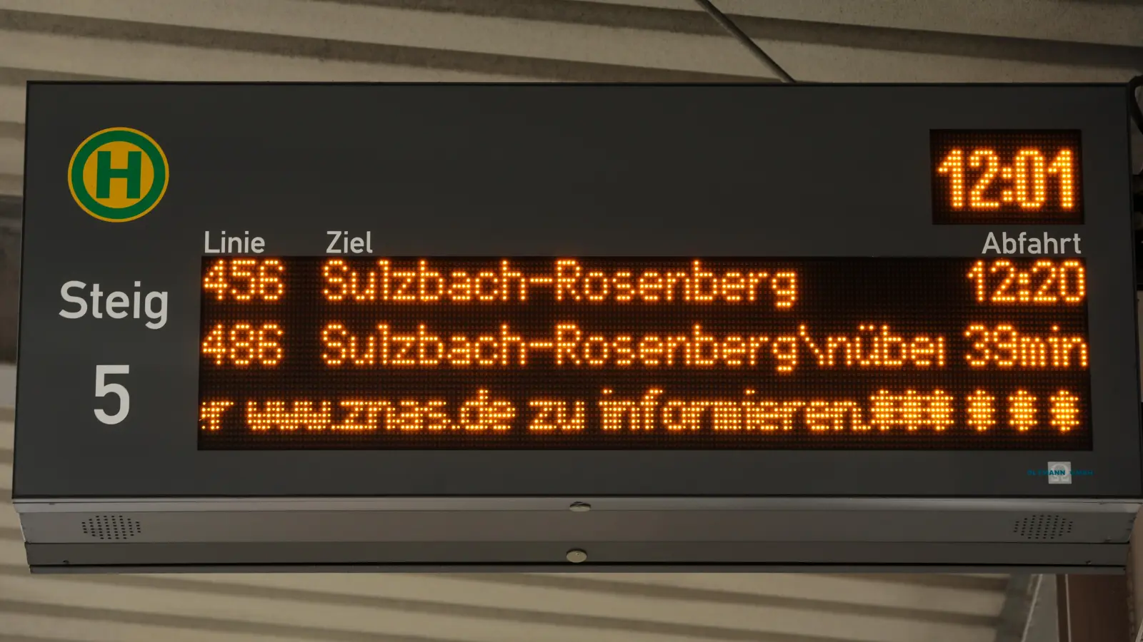 Bauarbeiten zwischen Obersdorf und Altmannshof sorgen für Änderungen auf der Buslinie 456 (Amberg–Poppenricht–Sulzbach-Rosenberg). (Symbolbild: Wolfgang Steinbacher)