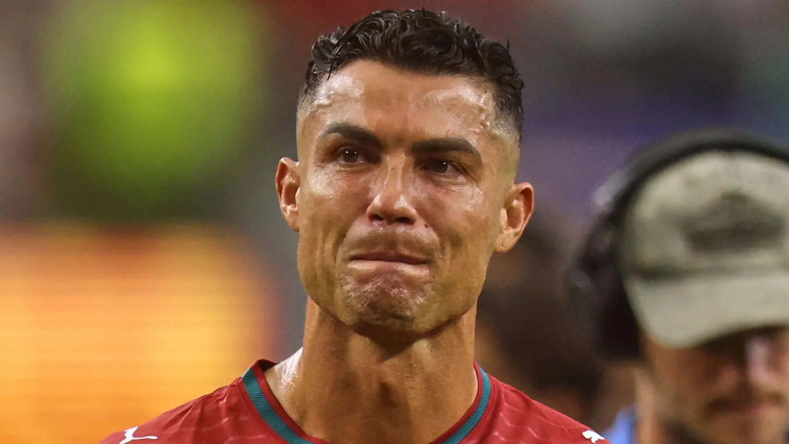 Cristiano Ronaldo erlebte einen tränenreichen WM-Abschied.  (Bild: Gareth Patterson/AP/dpa)