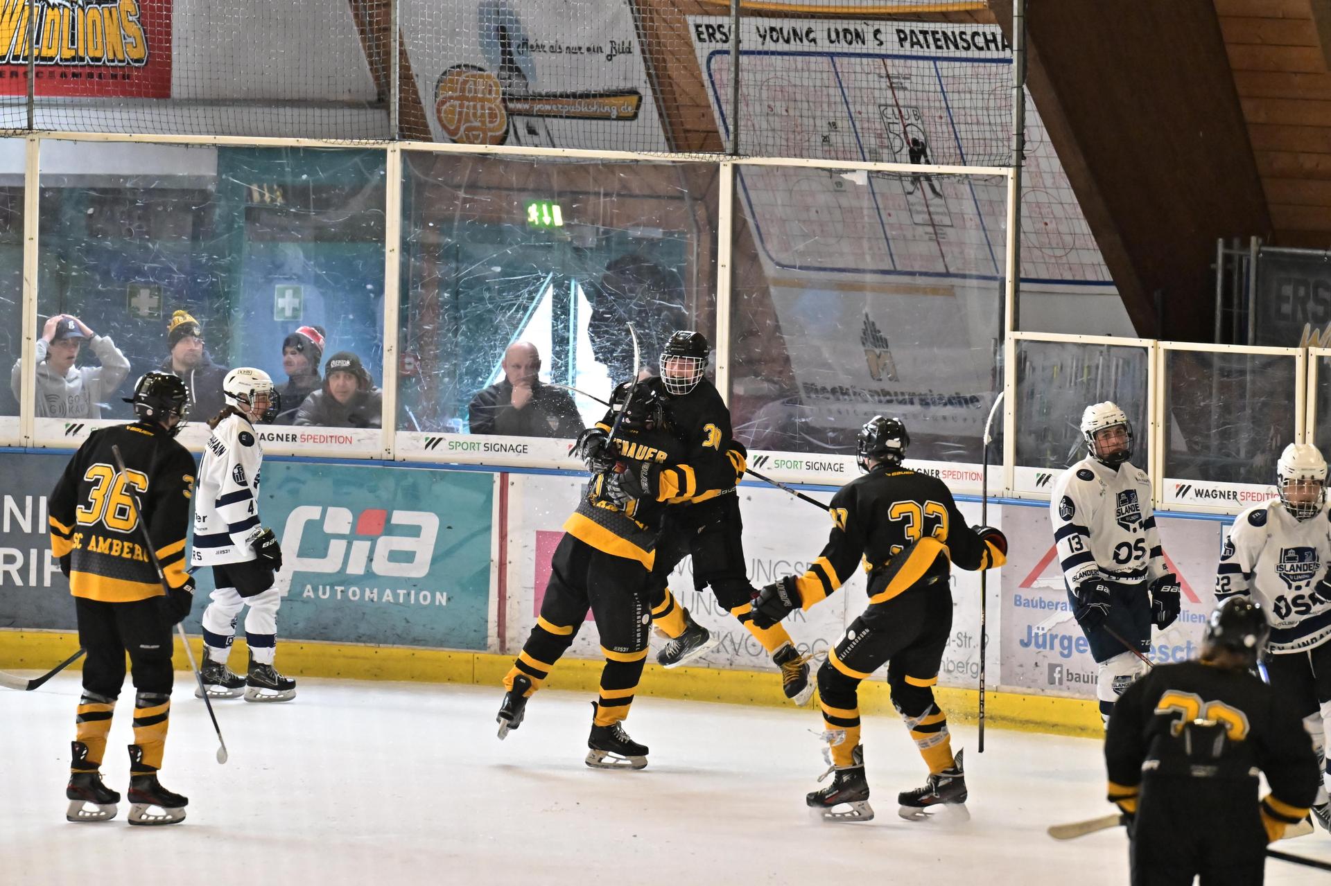 Eishockey Landesliga-Meisterschaft der U17 mit ERSC Amberg.  (Bild: Hubert Ziegler)