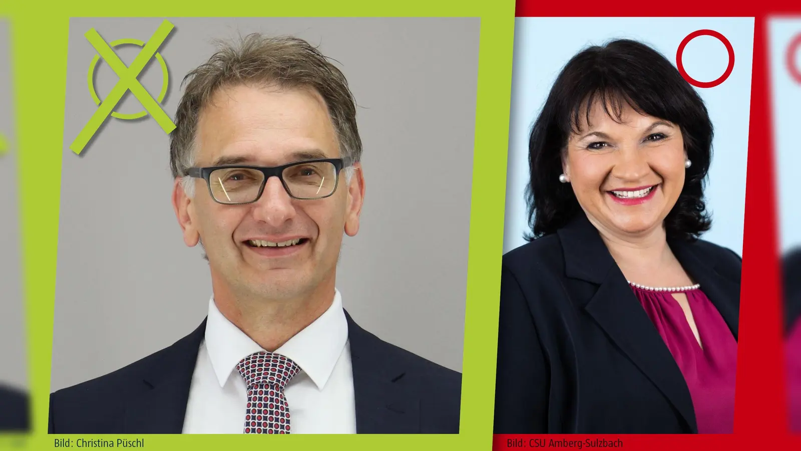 Ergebnis der Stichwahl am 22. März 2026: In Freudenberg gewinnt Reiner Wiedenbauer (Freie Wähler) gegen Barbara Gerl (CSU). (Bild: gld)